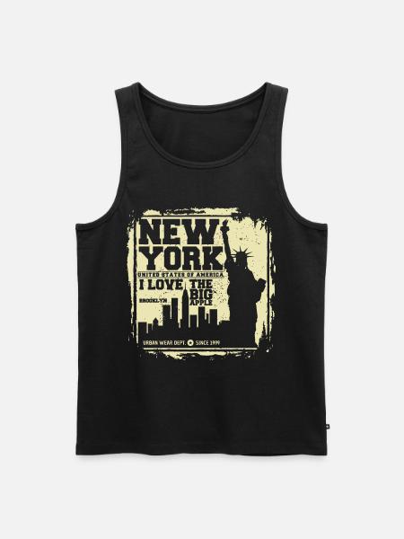 new york usa - Men's Premium Organic Tank Top - black