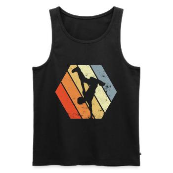 Breakdancer - Men's Premium Organic Tank Top - black - Front - AI Model Male 178 light (178cm)