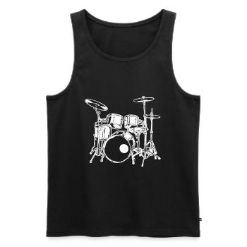 Musique rock - Débardeur bio Premium Homme - noir - Devant - Michal (187cm)