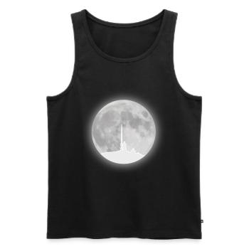 Brocken Vollmond Harz - Männer Premium Bio Tank Top - Schwarz - Vorne - AI Model Male 178 light (178cm)