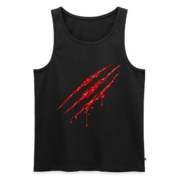 Swirly Claw Marks - Männer Premium Bio Tank Top - Schwarz - Vorne - AI Model Male 178 light (178cm)