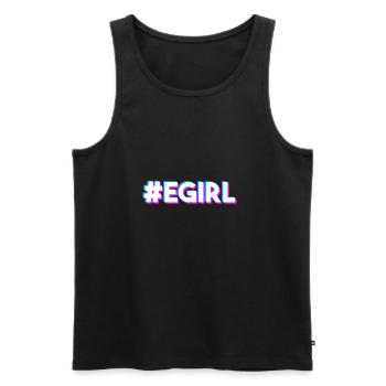 E-Girl Egirl saying - Men's Premium Organic Tank Top - black - Front - AI Model Male 178 light (178cm)