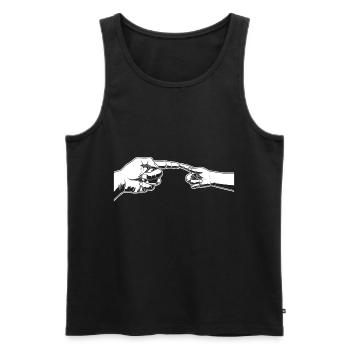 Vater Sohn - Männer Premium Bio Tank Top - Schwarz - Vorne - AI Model Male 178 light (178cm)