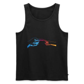 Vater und Tochter - Männer Premium Bio Tank Top - Schwarz - Vorne - AI Model Male 178 light (178cm)