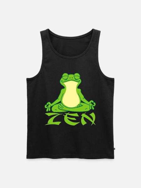 Frog and yoga - Men's Premium Organic Tank Top - black