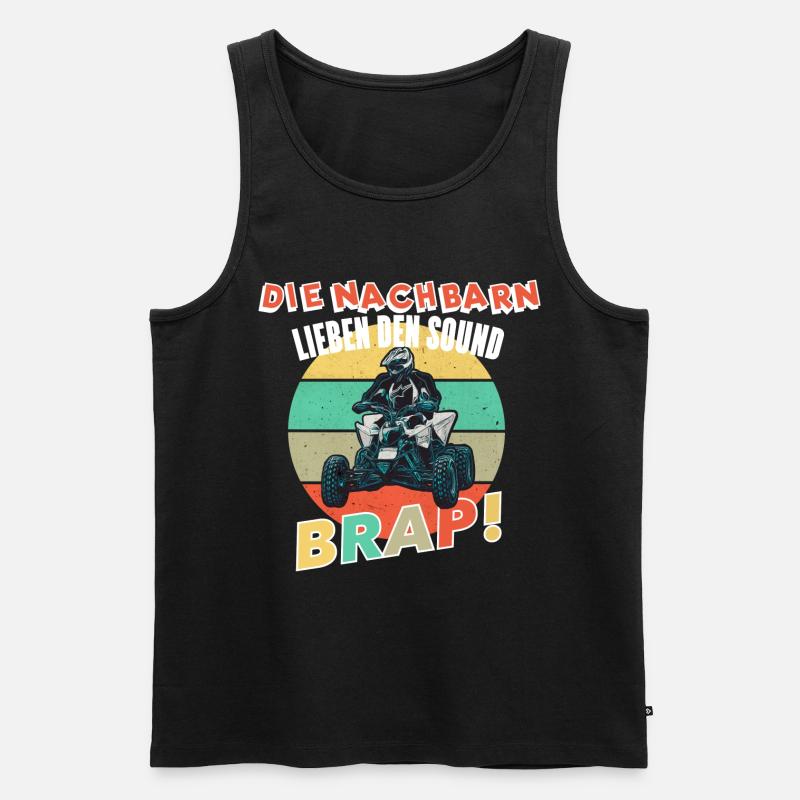 Quad Lustiger Spruch - Männer Premium Bio Tank Top - Schwarz