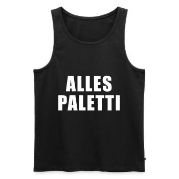 Alles Paletti - Männer Premium Bio Tank Top - Schwarz - Vorne - AI Model Male 178 light (178cm)