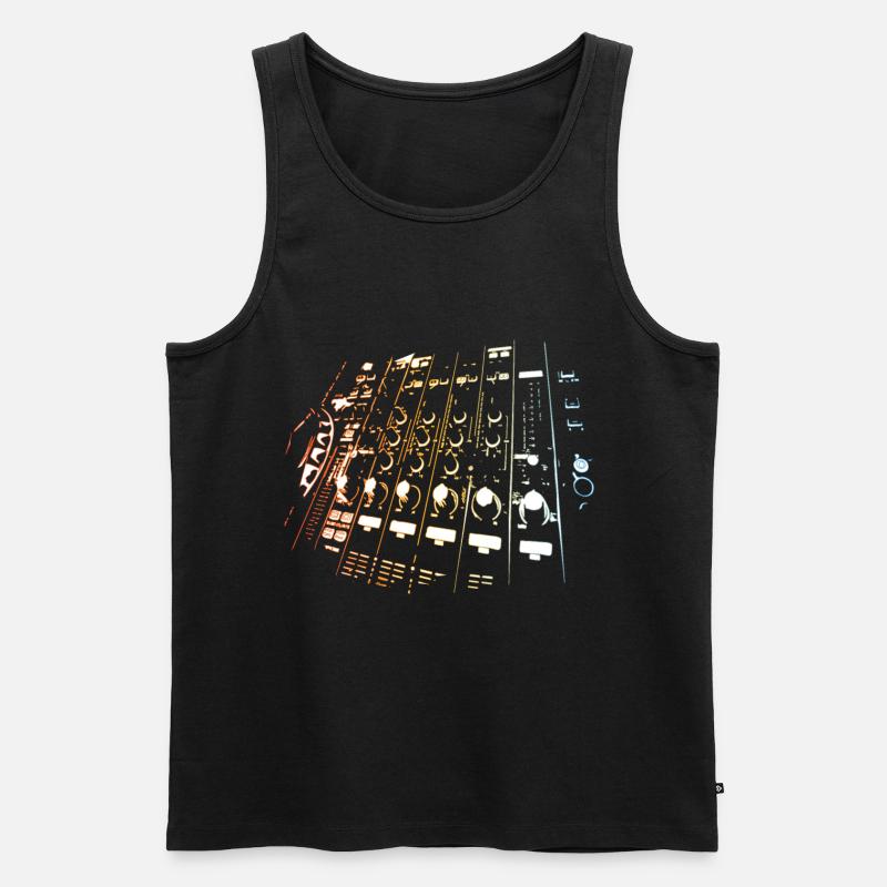 DJ - Männer Premium Bio Tank Top - Schwarz