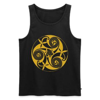 Nature symbol - Men's Premium Organic Tank Top - black - Front - Michal (187cm)