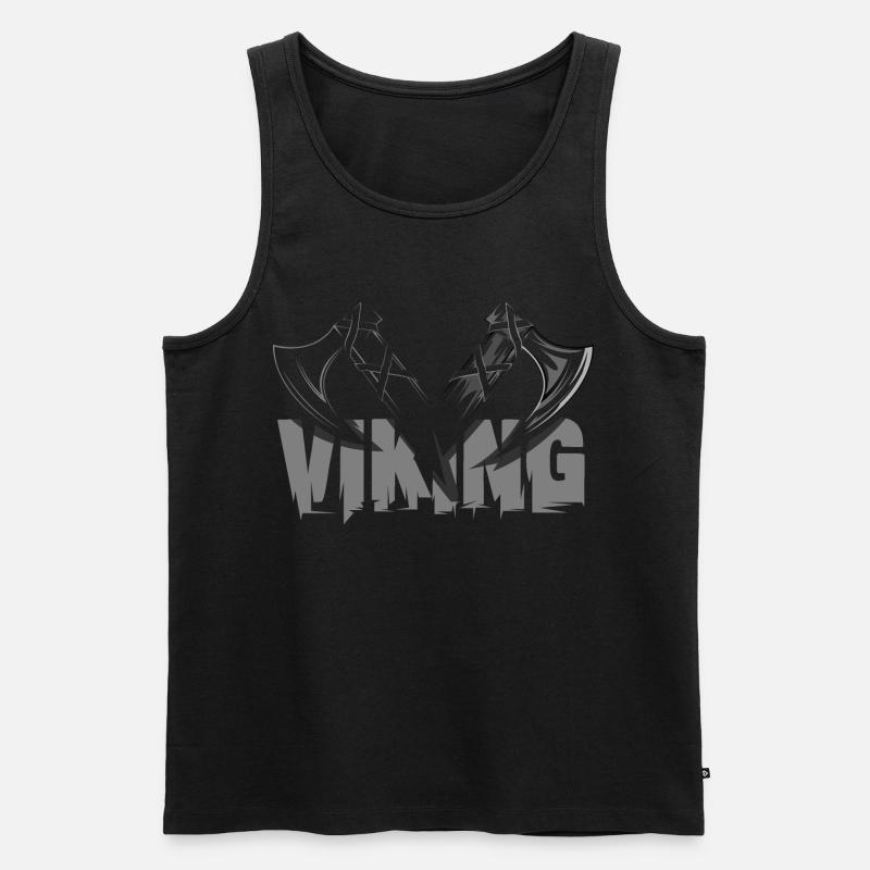 Viking Axe AX Symbole Vikings Vikings Vikings - Débardeur bio Premium Homme - noir