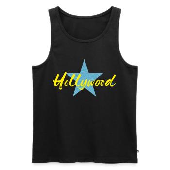 Star hollywoodienne - Débardeur bio Premium Homme - noir - Devant - Michal (187cm)