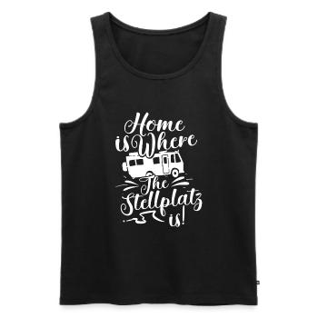 Camper Camping - Männer Premium Bio Tank Top - Schwarz - Vorne - Michal (187cm)