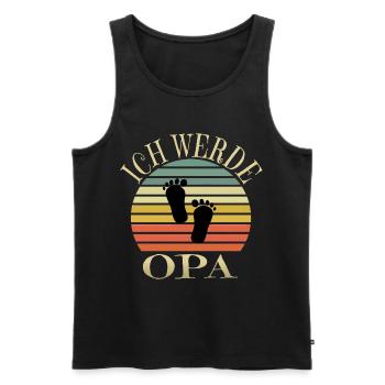 I will be grandpa - Men's Premium Organic Tank Top - black - Front - AI Model Male 178 light (178cm)