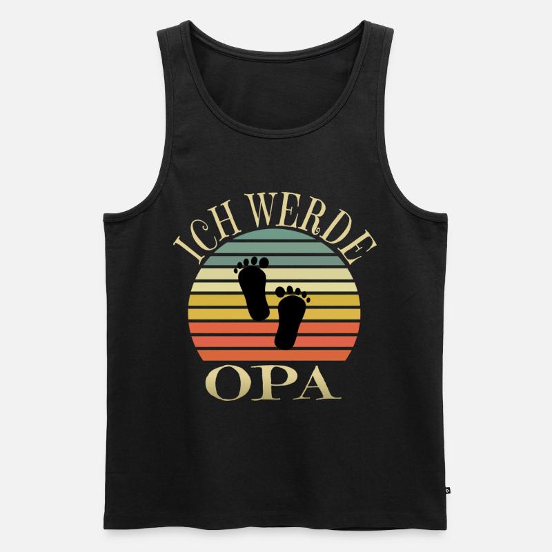 Ich werde Opa - Männer Premium Bio Tank Top - Schwarz