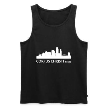 Corpus Christi City USA Texas State of America - Men's Premium Organic Tank Top - black - Front - AI Model Male 178 light (178cm)