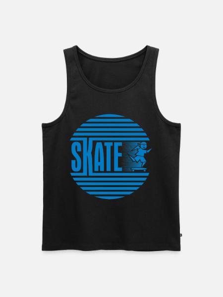 Circular Retro Blue Skating - Men's Premium Organic Tank Top - black