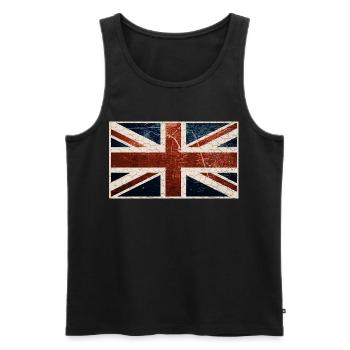 English Flag - Men's Premium Organic Tank Top - black - Front - AI Model Male 178 light (178cm)