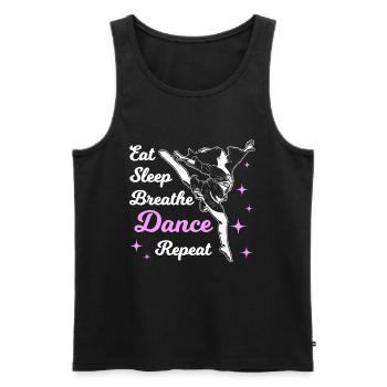 Eat sleep dance - Men's Premium Organic Tank Top - black - Front - AI Model Male 178 light (178cm)
