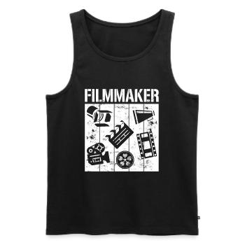 filmmakers - Men's Premium Organic Tank Top - black - Front - AI Model Male 178 light (178cm)