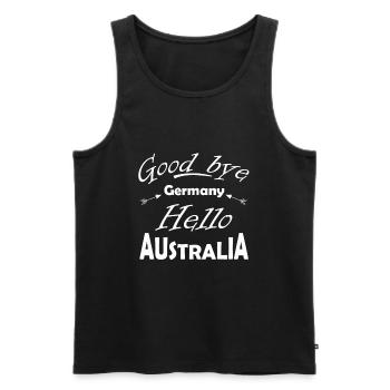 Bonjour l'Australie - Débardeur bio Premium Homme - noir - Devant - AI Model Male 178 light (178cm)