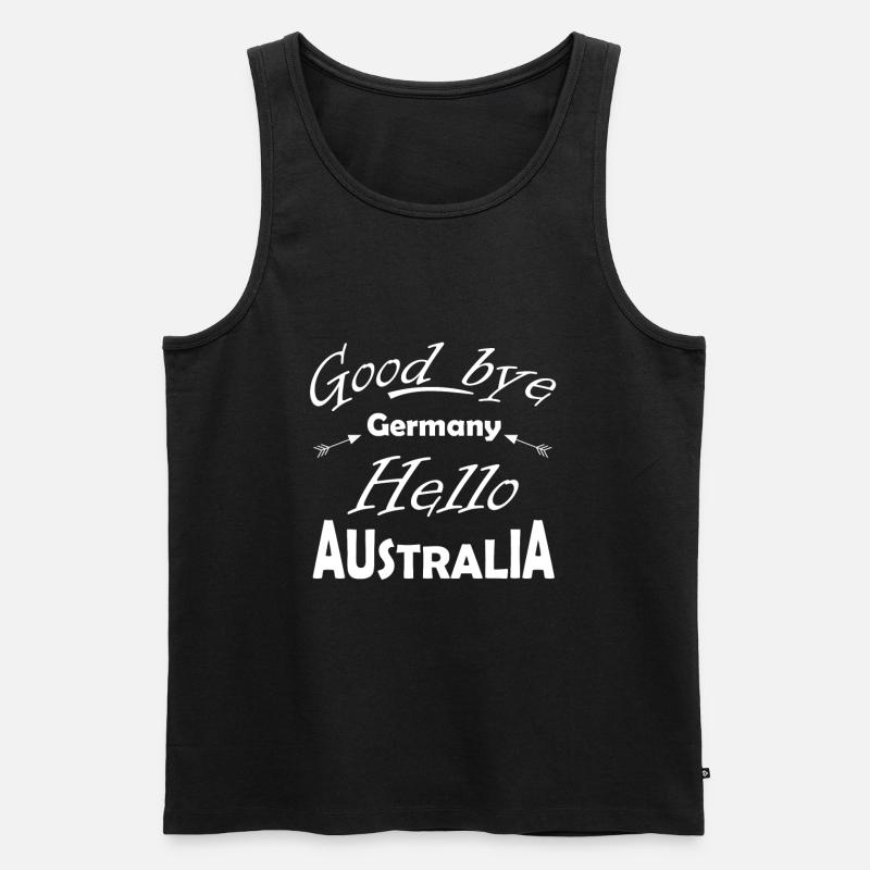 Hallo Australien - Männer Premium Bio Tank Top - Schwarz