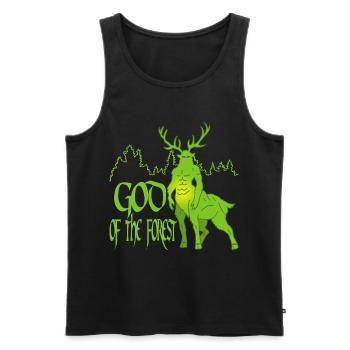 Ecological god of the forest - Men's Premium Organic Tank Top - black - Front - AI Model Male 178 light (178cm)