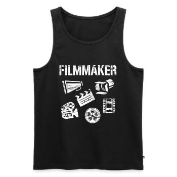 filmmakers - Men's Premium Organic Tank Top - black - Front - AI Model Male 178 light (178cm)