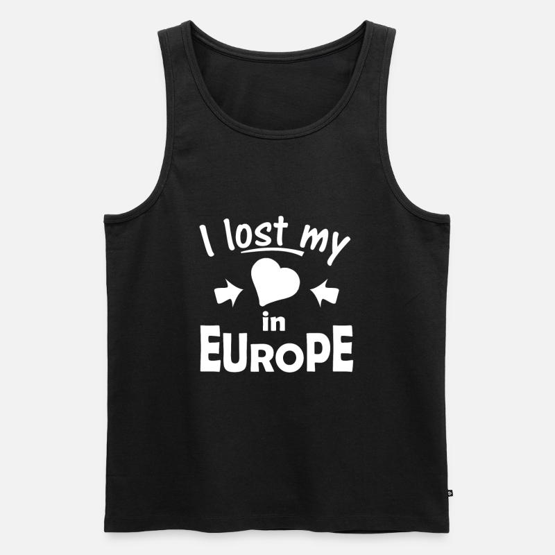 Europa - Männer Premium Bio Tank Top - Schwarz