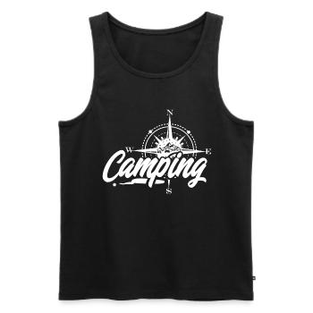 camping - Men's Premium Organic Tank Top - black - Front - Michal (187cm)
