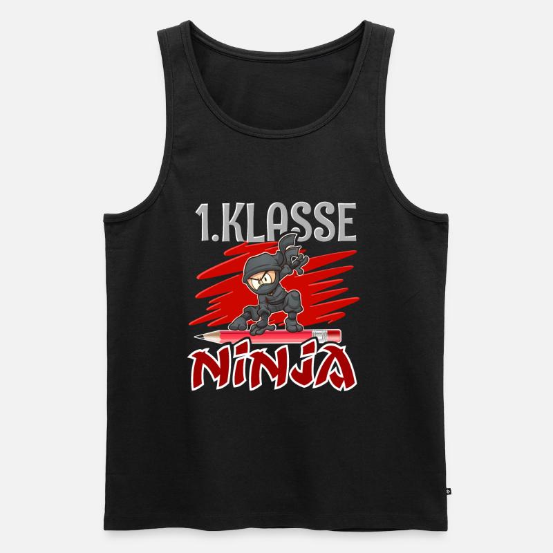 1. Klasse Ninja Einschulung - Männer Premium Bio Tank Top - Schwarz