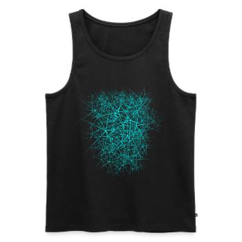 Nano structure - texture design - Men's Premium Organic Tank Top - black - Front - AI Model Male 178 light (178cm)