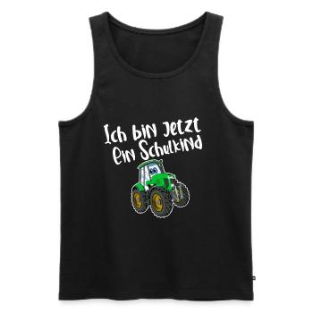 Ich Bin Jetzt Ein Schulkind Traktor - Männer Premium Bio Tank Top - Schwarz - Vorne - AI Model Male 178 light (178cm)