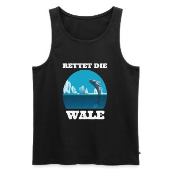 Rettet die Wale Shirt - Männer Premium Bio Tank Top - Schwarz - Vorne - Michal (187cm)