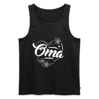 Oma - Männer Premium Bio Tank Top - Schwarz - Vorne - Michal (187cm)