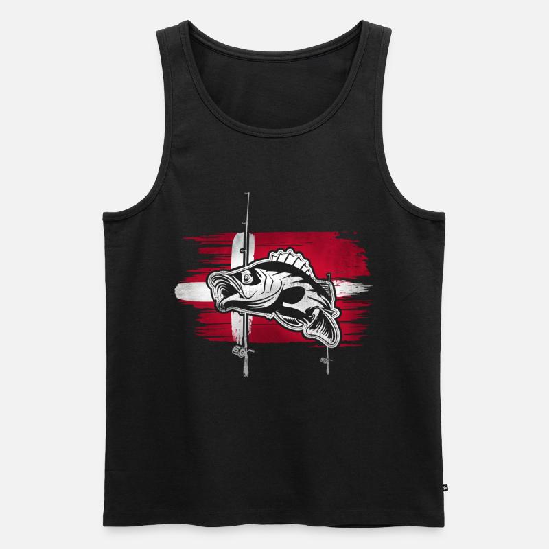 Dänemark Angeln - Männer Premium Bio Tank Top - Schwarz