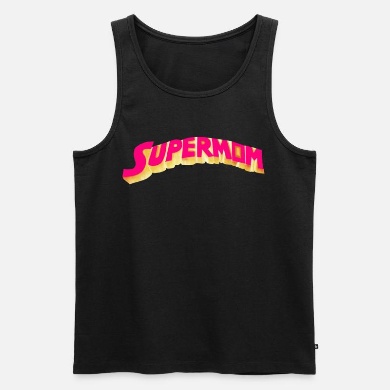 Supermutter - Heldin - Männer Premium Bio Tank Top - Schwarz