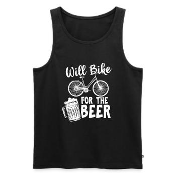 Bier Fahrrad - Männer Premium Bio Tank Top - Schwarz - Vorne - Michal (187cm)