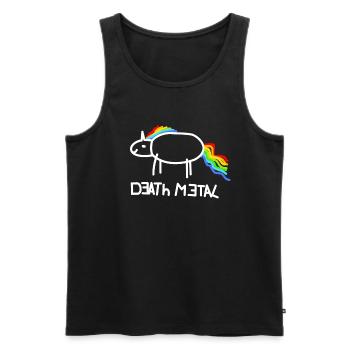 Death Metal Licorne Musique - Débardeur bio Premium Homme - noir - Devant - Michal (187cm)