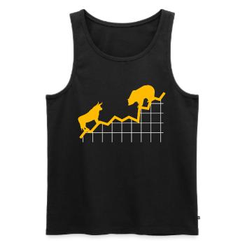 Stocks ETF Stock Market Yield Trader Money Freedom Inv - Men's Premium Organic Tank Top - black - Front - Michal (187cm)