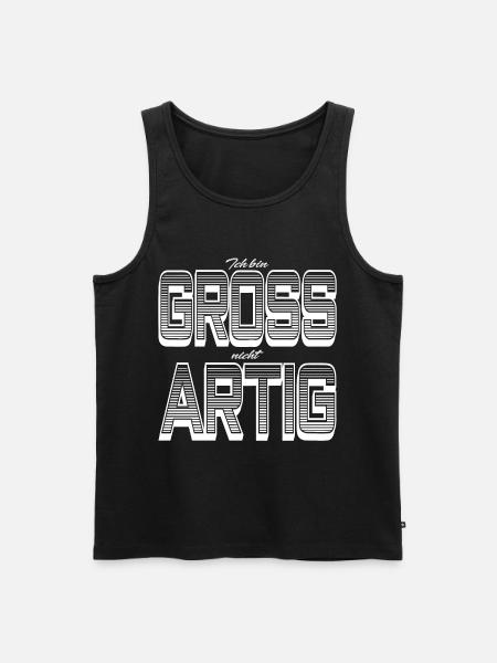 GROSS nicht ARTIG - Männer Premium Bio Tank Top - Schwarz