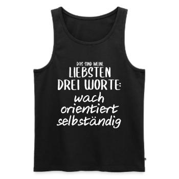 Anästhesie Anästhesist Spruch wach Geschenk lustig - Männer Premium Bio Tank Top - Schwarz - Vorne - AI Model Male 178 light (178cm)