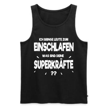 Anästhesie Anästhesist Superkräfte Geschenk lustig - Männer Premium Bio Tank Top - Schwarz - Vorne - Michal (187cm)