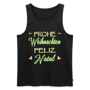 Deutsch-Brasilianer Weihnachten Natal Geschenk - Männer Premium Bio Tank Top - Schwarz - Vorne - Michal (187cm)