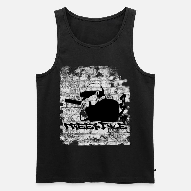 FREESTYLE RAP - Männer Premium Bio Tank Top - Schwarz
