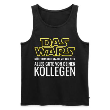 Das Wars Rentner Abschied Kollege Ruhestand Rente - Männer Premium Bio Tank Top - Schwarz - Vorne - Michal (187cm)