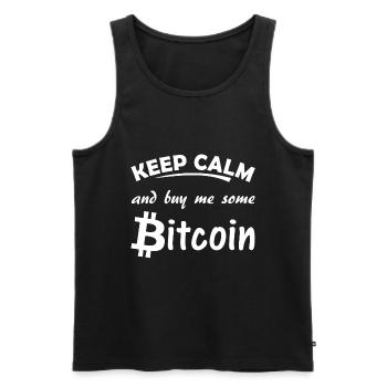 Bitcoin - Débardeur bio Premium Homme - noir - Devant - Michal (187cm)