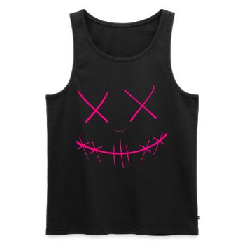 Face - Men's Premium Organic Tank Top - black - Front - AI Model Male 178 light (178cm)