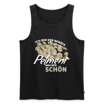 Pelmeni machen schön Geschenk - Männer Premium Bio Tank Top - Schwarz - Vorne - Michal (187cm)