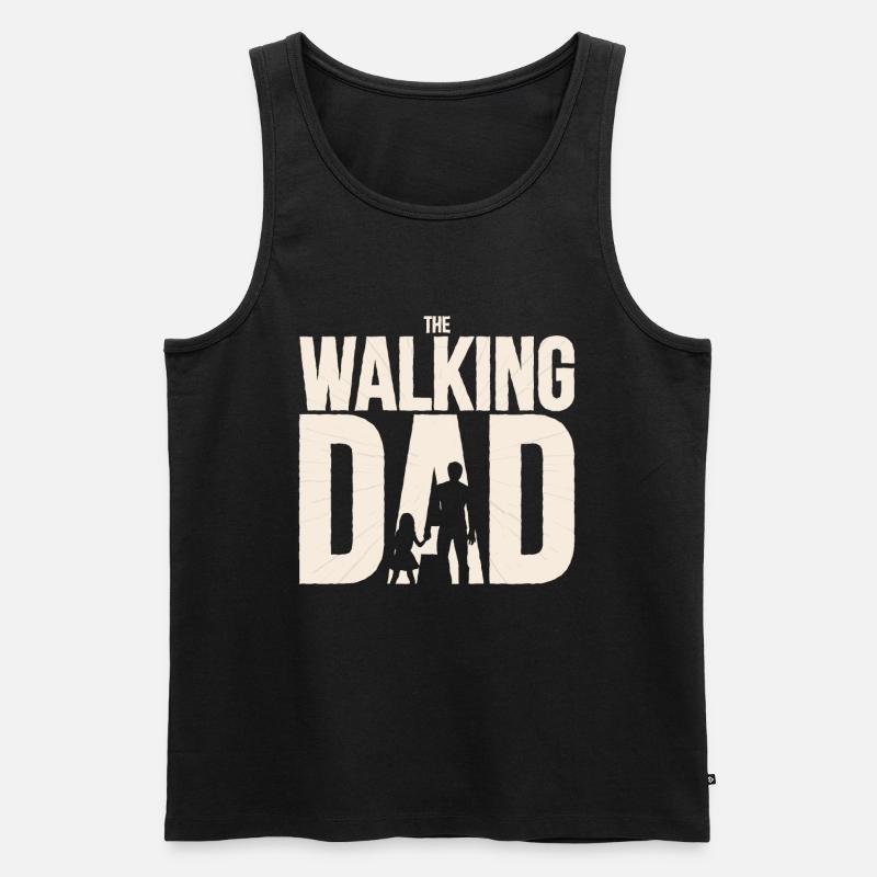 Der wandelnde Vater - Männer Premium Bio Tank Top - Schwarz