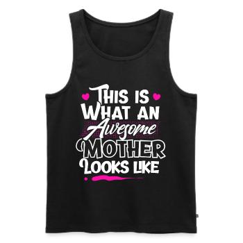 Mama Mutter - Männer Premium Bio Tank Top - Schwarz - Vorne - AI Model Male 178 light (178cm)